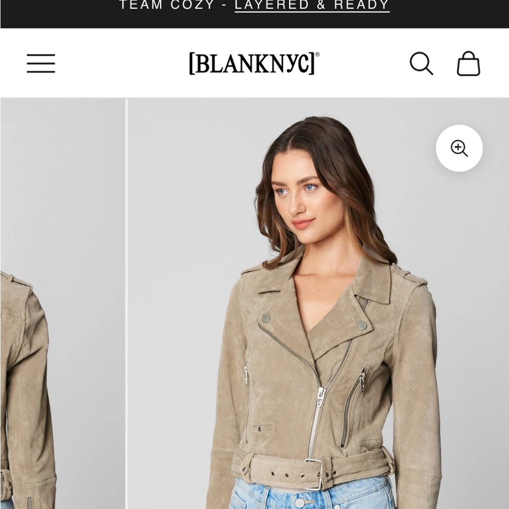 Blank NYC Olive Leather Jacket - Picture 3 of 12